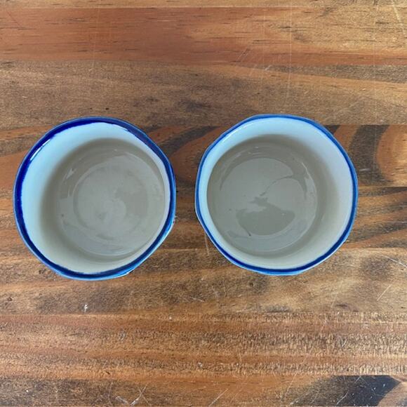 Set of 2 Vintage 70's Feng Cheng Chinese Tea cups Sake Cups - Picture 5 of 9